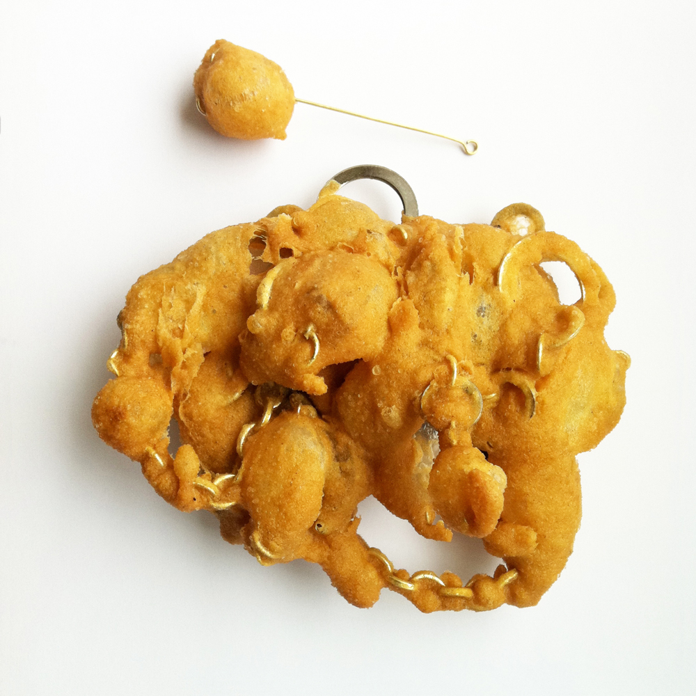 A deep fried chain necklace.